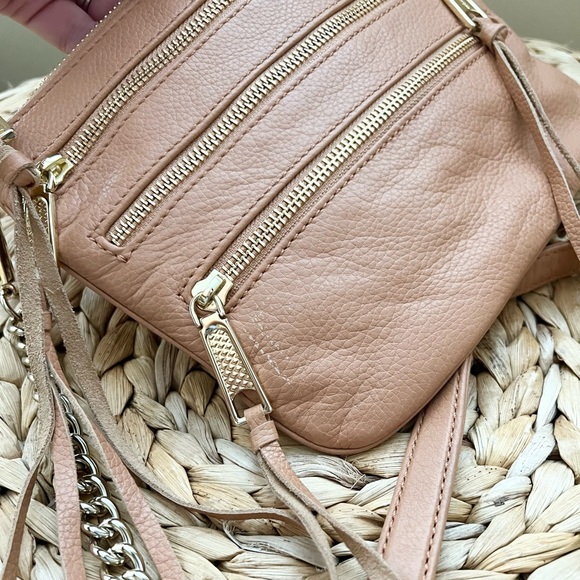 Rebecca Minkoff genuine soft pebbled leather tassel crossbody bag - Picture 6 of 9